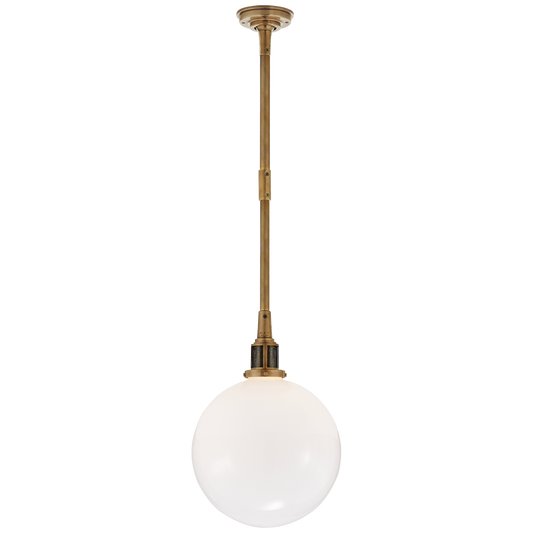 McCarren Small Globe Pendant - Natural Brass Finish