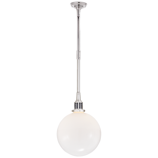 McCarren Small Globe Pendant - Polished Nickel Finish