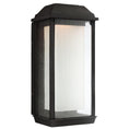 Load image into Gallery viewer, McHenry Large Outdoor LED Wall Sconce - Textured Black Finish
