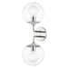 Meadow Double Wall Sconce - Polished Nickel Finish