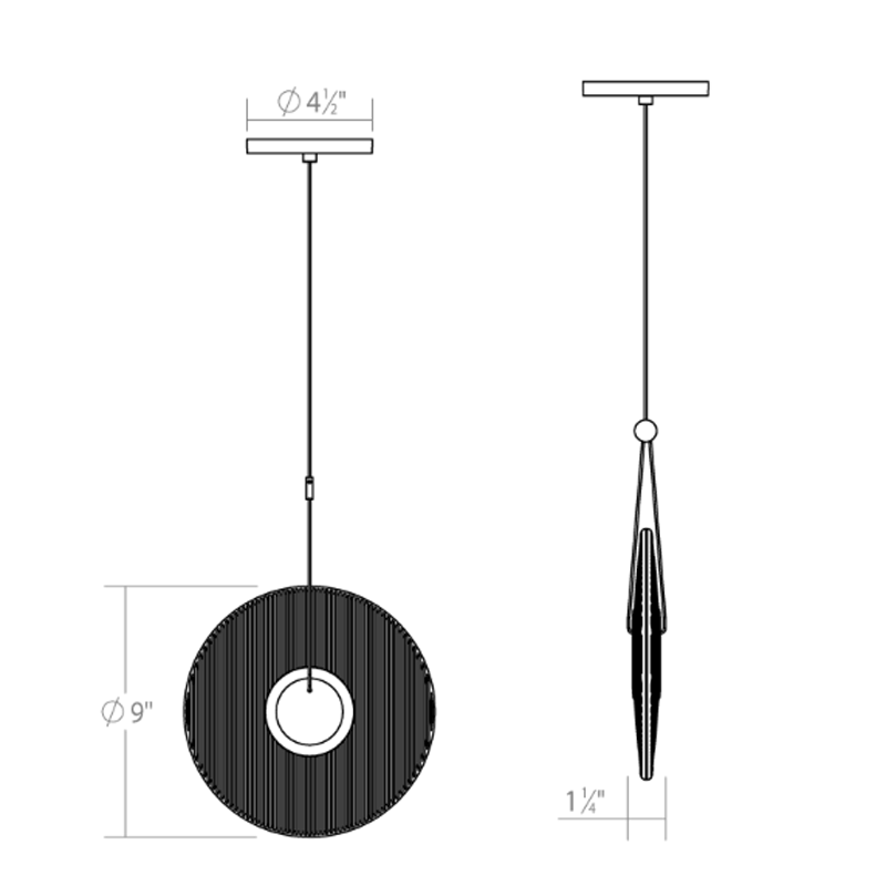 Meclisse LED Pendant - Diagram