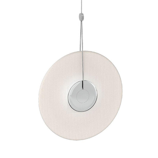 Meclisse LED Pendant - Polished Chrome Finish with Etched Glass