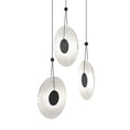 Load image into Gallery viewer, Meclisse 3 Light LED Pendant - Black Finish with Clear Glass
