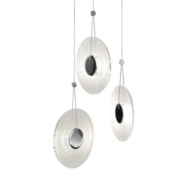 Meclisse 3 Light LED Pendant - Polished Chrome with Clear Glass
