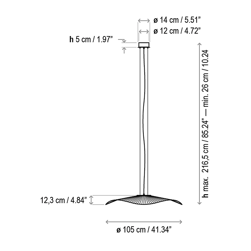 Mediterrania LED Outdoor Pendant - Diagram