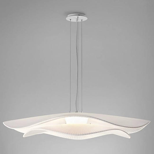 Mediterrania Large LED Pendant - Cream Ribbon Finish