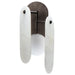 Megalith Wall Sconce Brushed Bronze White Onyx