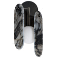 Load image into Gallery viewer, Megalith Wall Sconce Gunmetal Striae Arya
