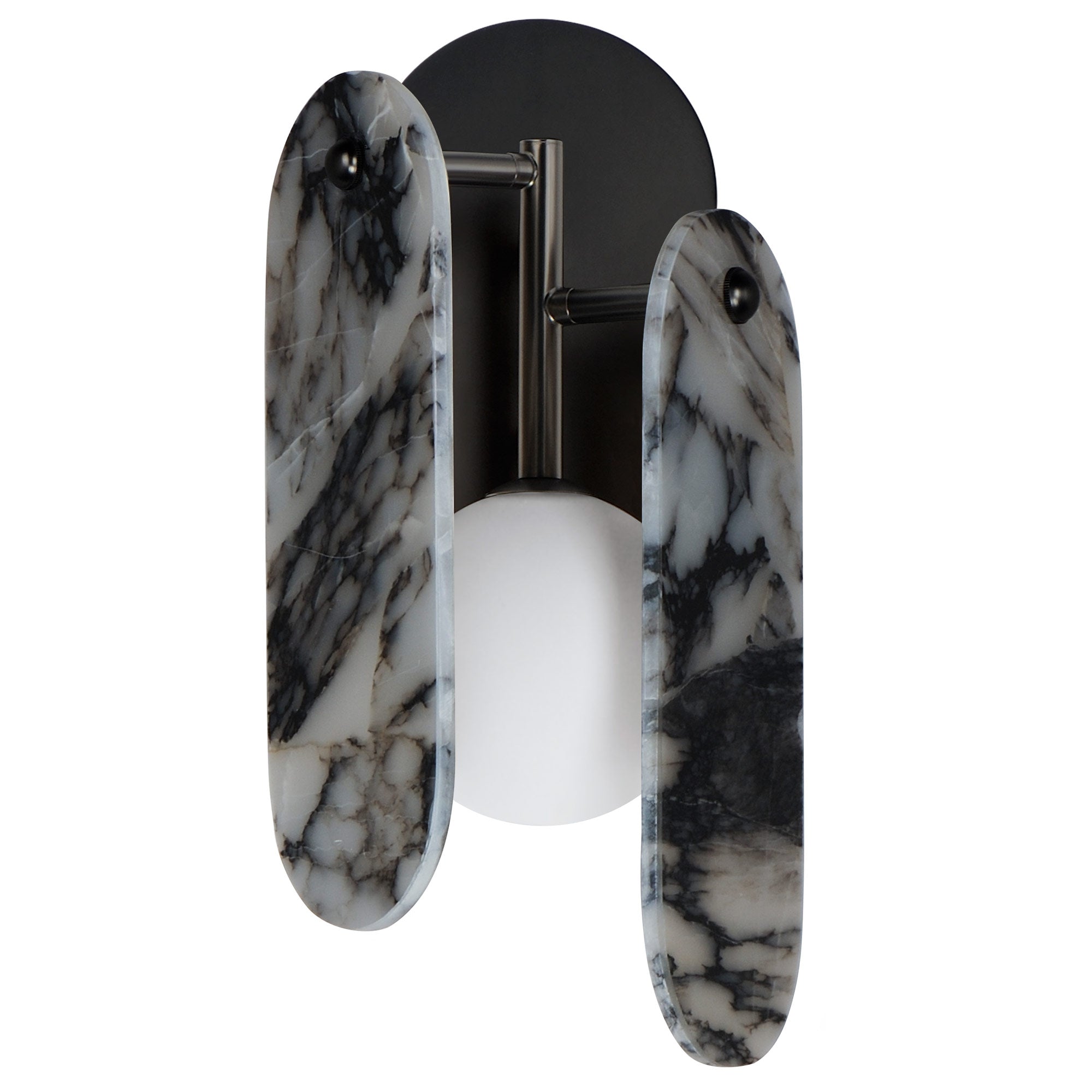 Megalith Wall Sconce Gunmetal Striae Arya