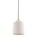 Load image into Gallery viewer, Megan Pendant - Matte White/Aged Brass Finish
