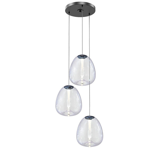 Mela 3-Light LED Cluster Pendant - Satin Black