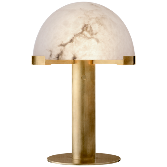 Melange Desk Lamp - Antique-Burnished Brass with Alabaster Shade