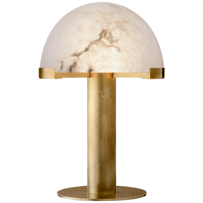 Melange Desk Lamp - Antique-Burnished Brass with Alabaster Shade