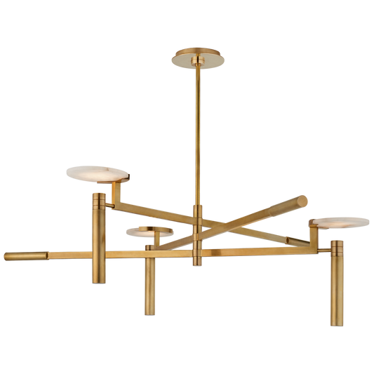 Melange Large Floating Disc Chandelier - Antique Burnished Brass