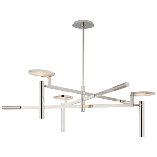 Melange Large Floating Disc Chandelier - Polished Nickel
