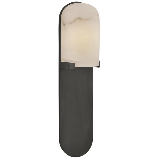 Melange Medium Elongated Pill Sconce - Bronze