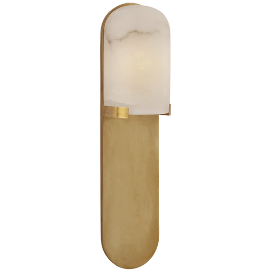 Melange Medium Elongated Pill Sconce - Antique Brass