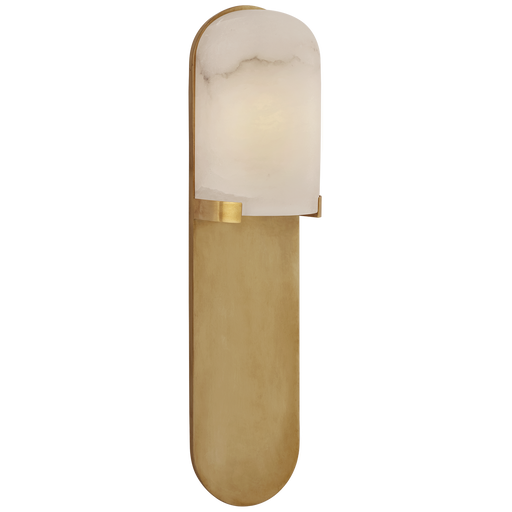 Melange Medium Elongated Pill Sconce - Antique Brass