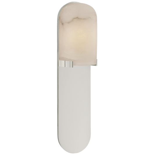 Melange Medium Elongated Pill Sconce - Polished Nickel