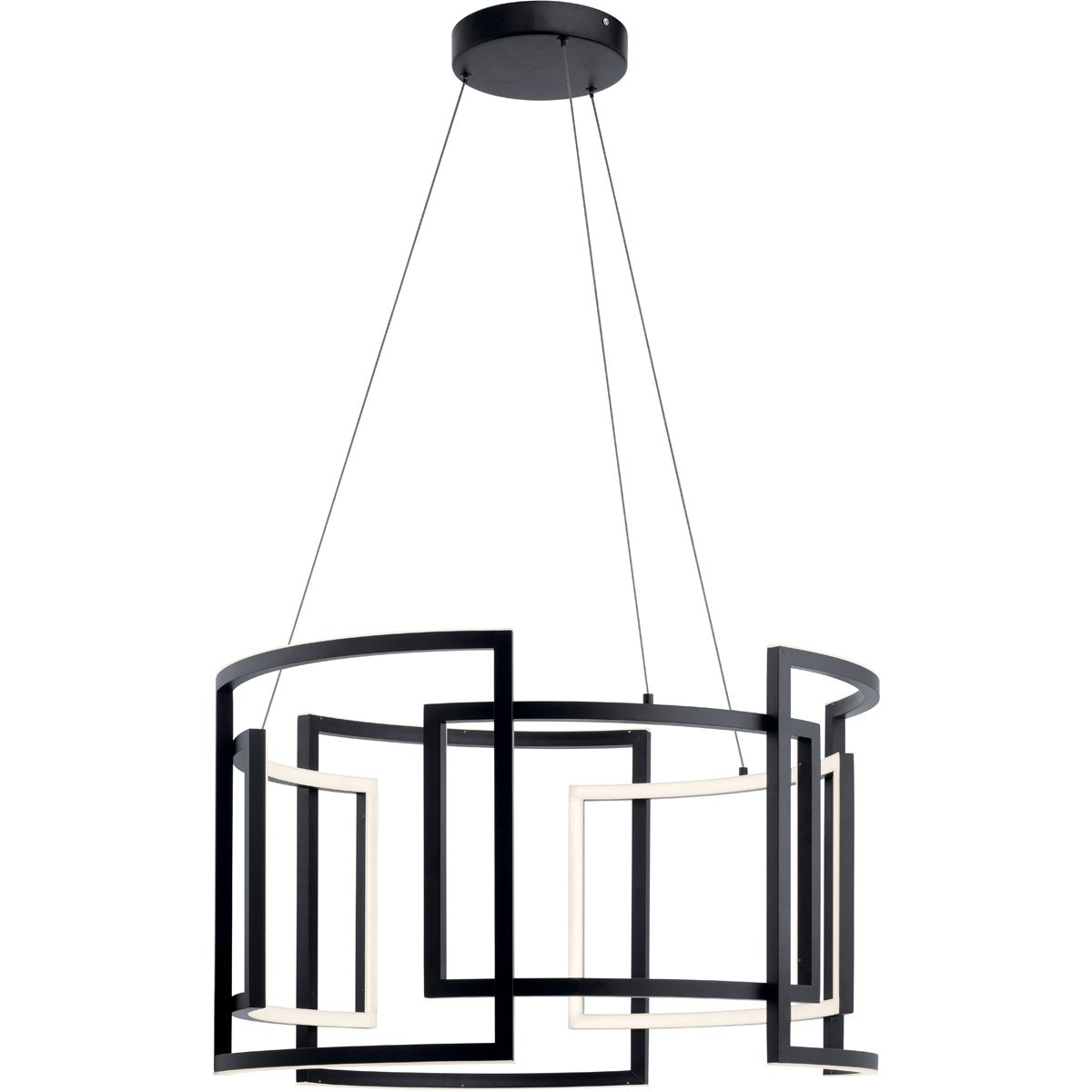 Melko Large Round Pendant - Black