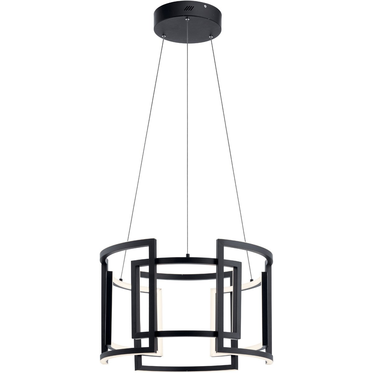 Melko Small Round Pendant - Black
