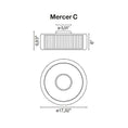 Load image into Gallery viewer, Mercer Ceiling Light - Diagram
