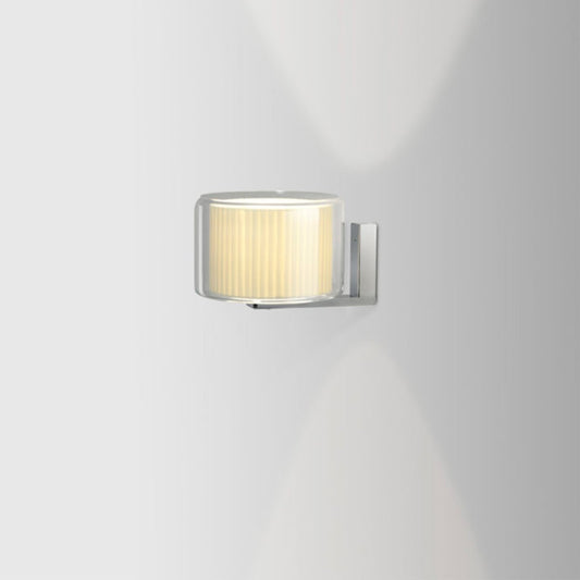 Mercer Wall Light - Pleated White Cotton Finish