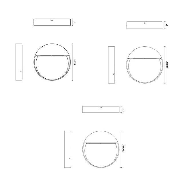 Mesa LED Outdoor Wall Sconce - Diagram