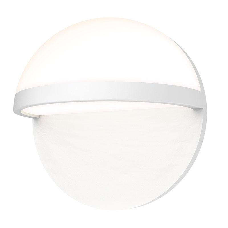 Mezza Vetro 8" LED Outdoor Wall Sconce - Textured White Finish