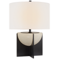 Load image into Gallery viewer, Michaela Small Table Lamp - Alabaster/Aged Iron Finish
