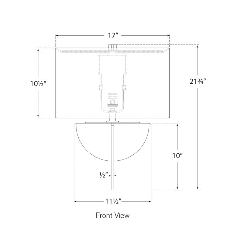 Michaela Small Table Lamp - Diagram