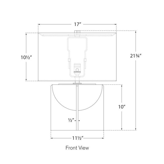 Michaela Small Table Lamp - Diagram