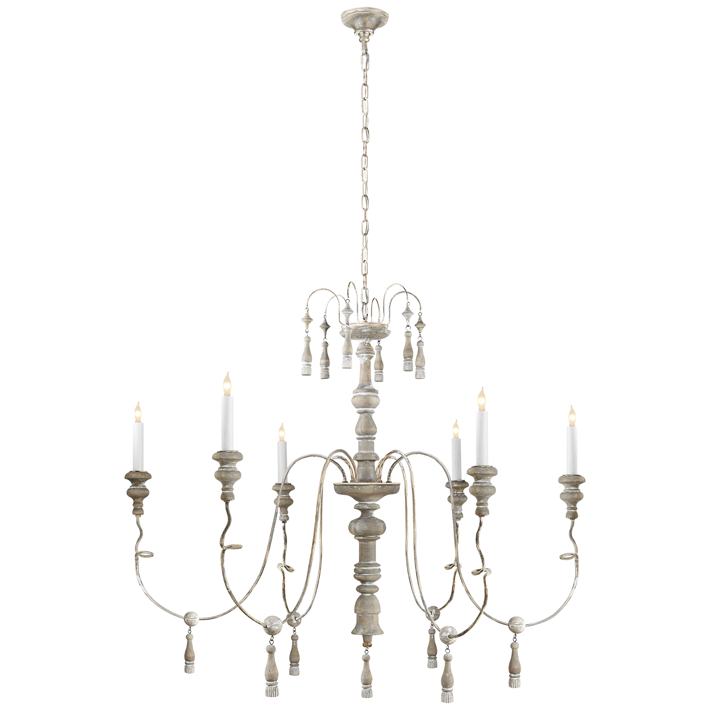 Michele Medium Chandelier - Belgian White