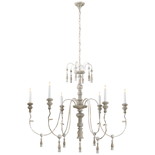 Michele Medium Chandelier - Belgian White