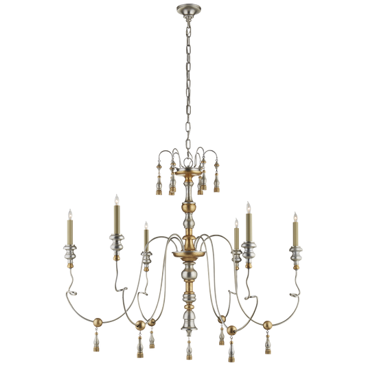 Michele Medium Chandelier - French Gild Silver and Gold