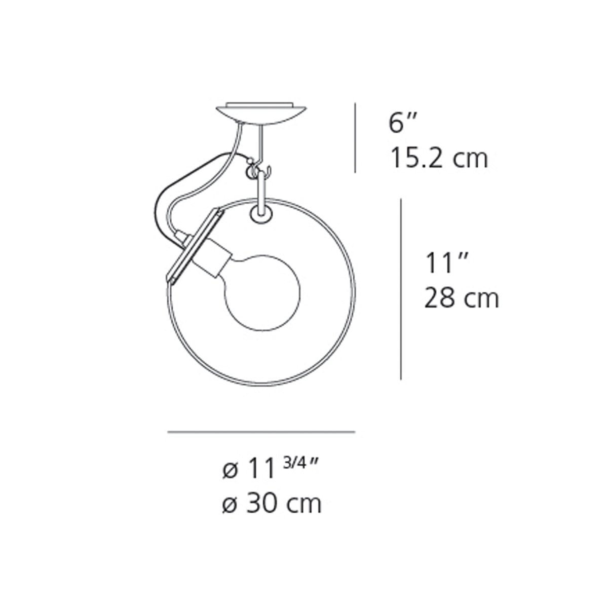 Miconos Semi-Flushmount - Diagram