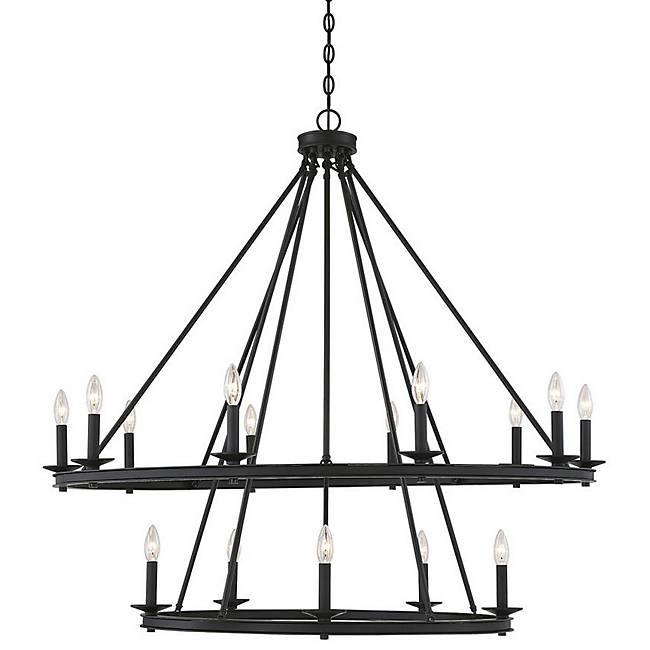 Middleton 15-Light Chandelier - Matte Black Finish