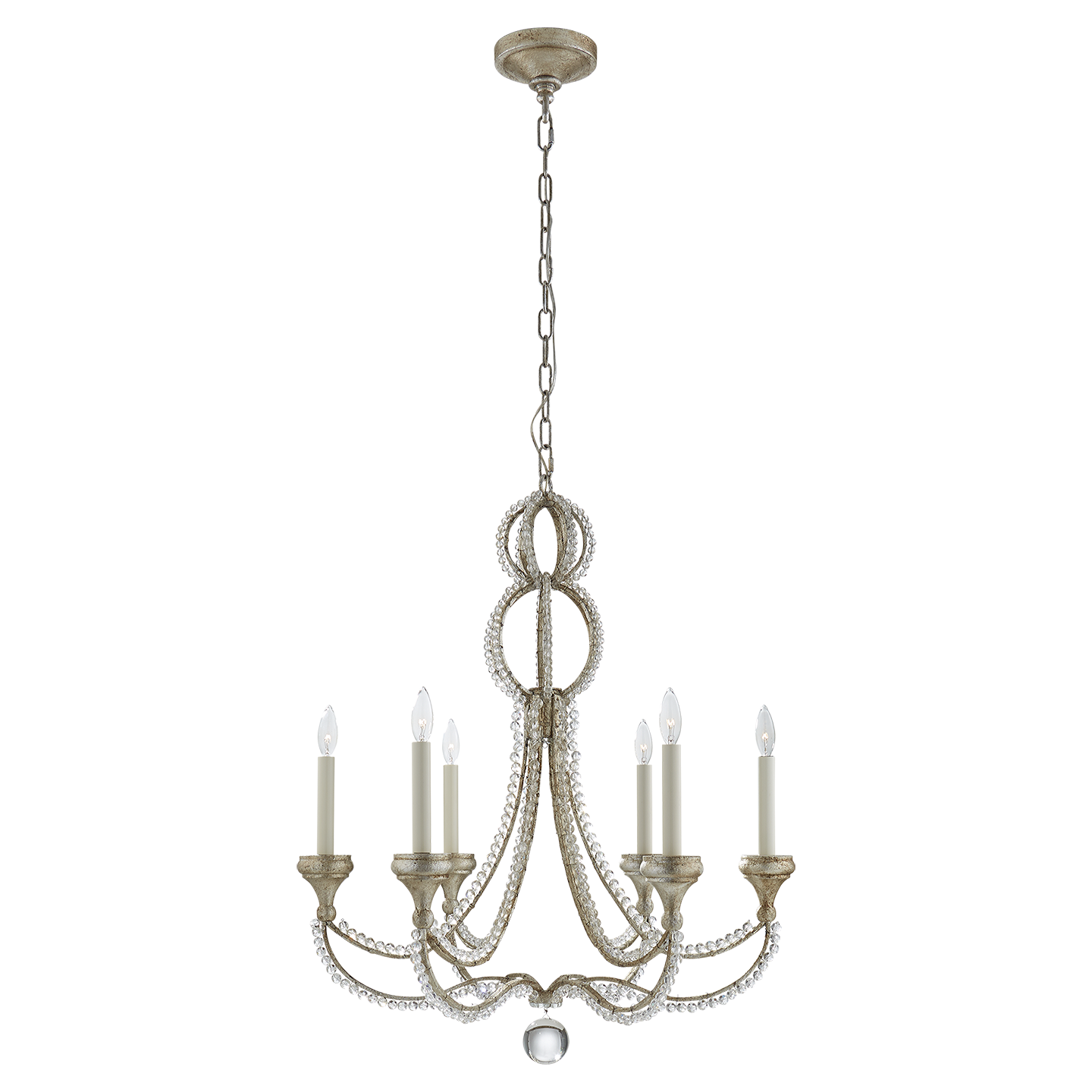 Milan Medium Chandelier - Venetian Silver