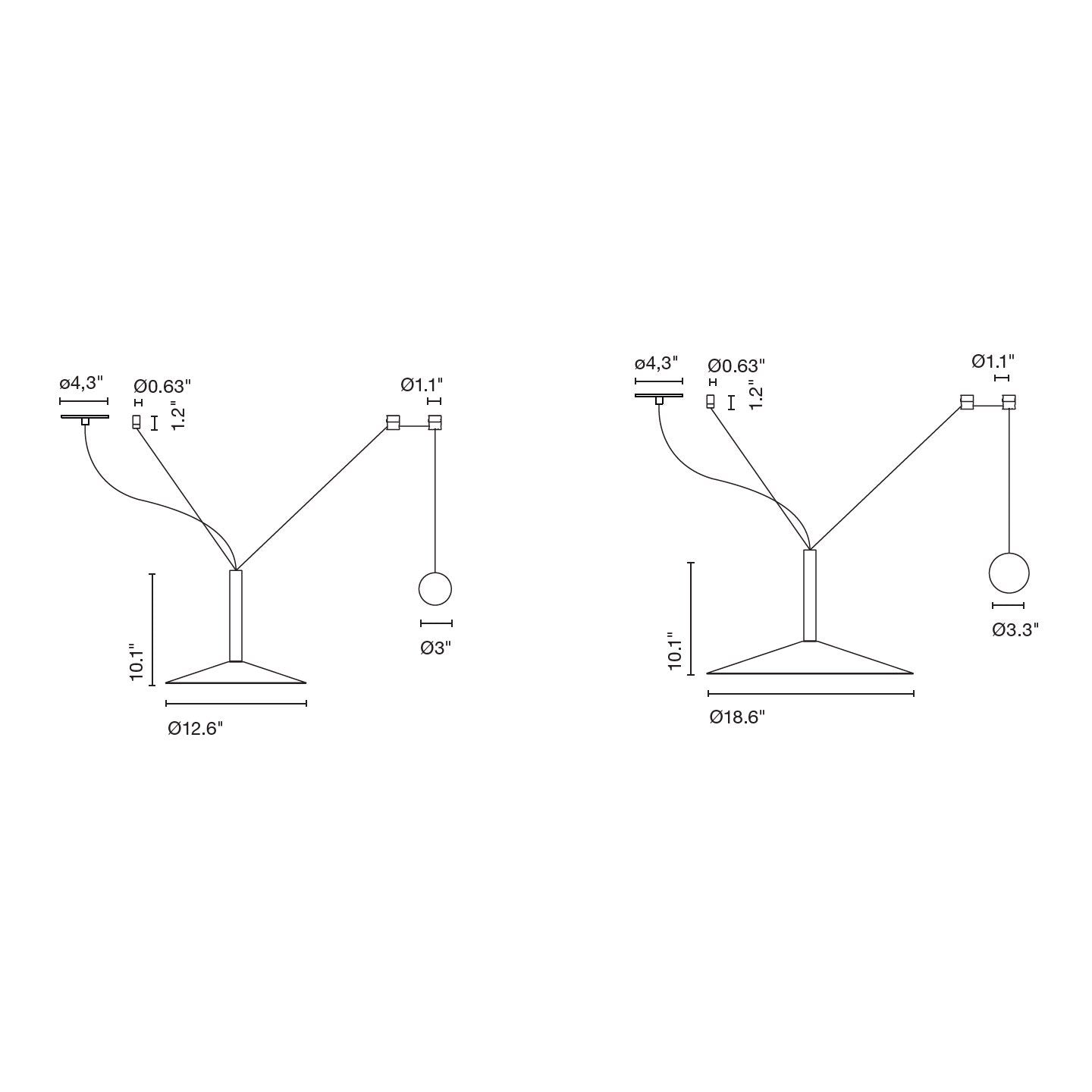 Milana Counterweight Pendant - Diagram