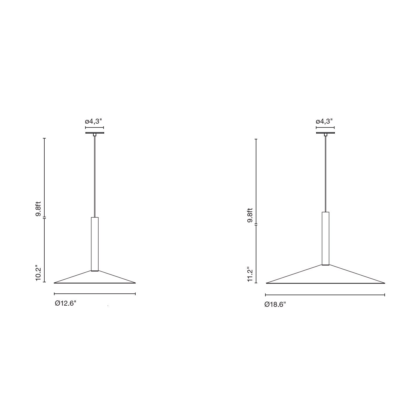 Milana Small Pendant - Diagram