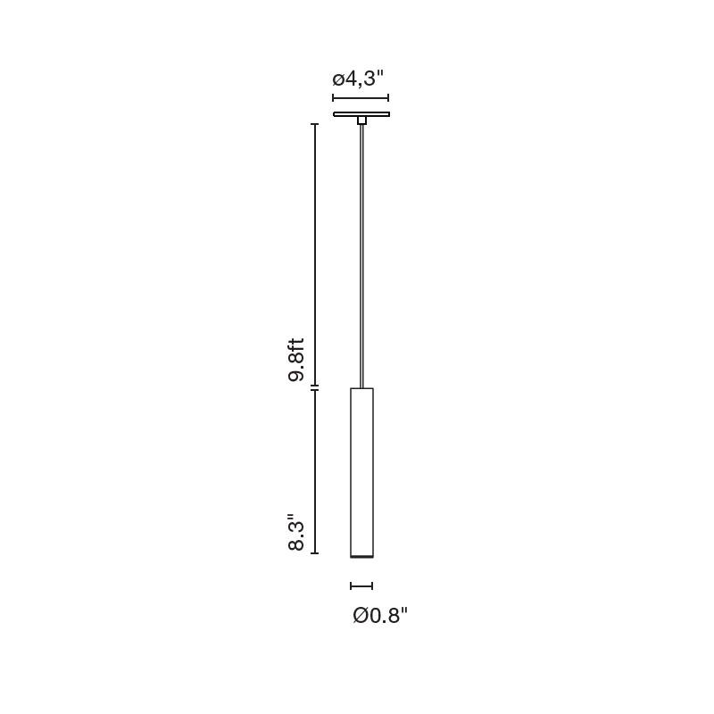 Milana Spotlight Pendant - Diagram