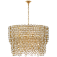 Load image into Gallery viewer, Milazzo Large Waterfall Chandelier - Gild Finish with Crystals
