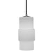 Mimo Cylinder Pendant - Gunmetal Finish with White Glass