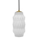 Mimo Faceted Pendant - Brass Finish with White Glass