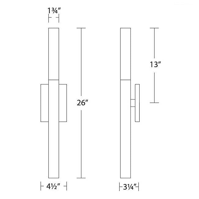 Minx LED Wall Sconce - Diagram