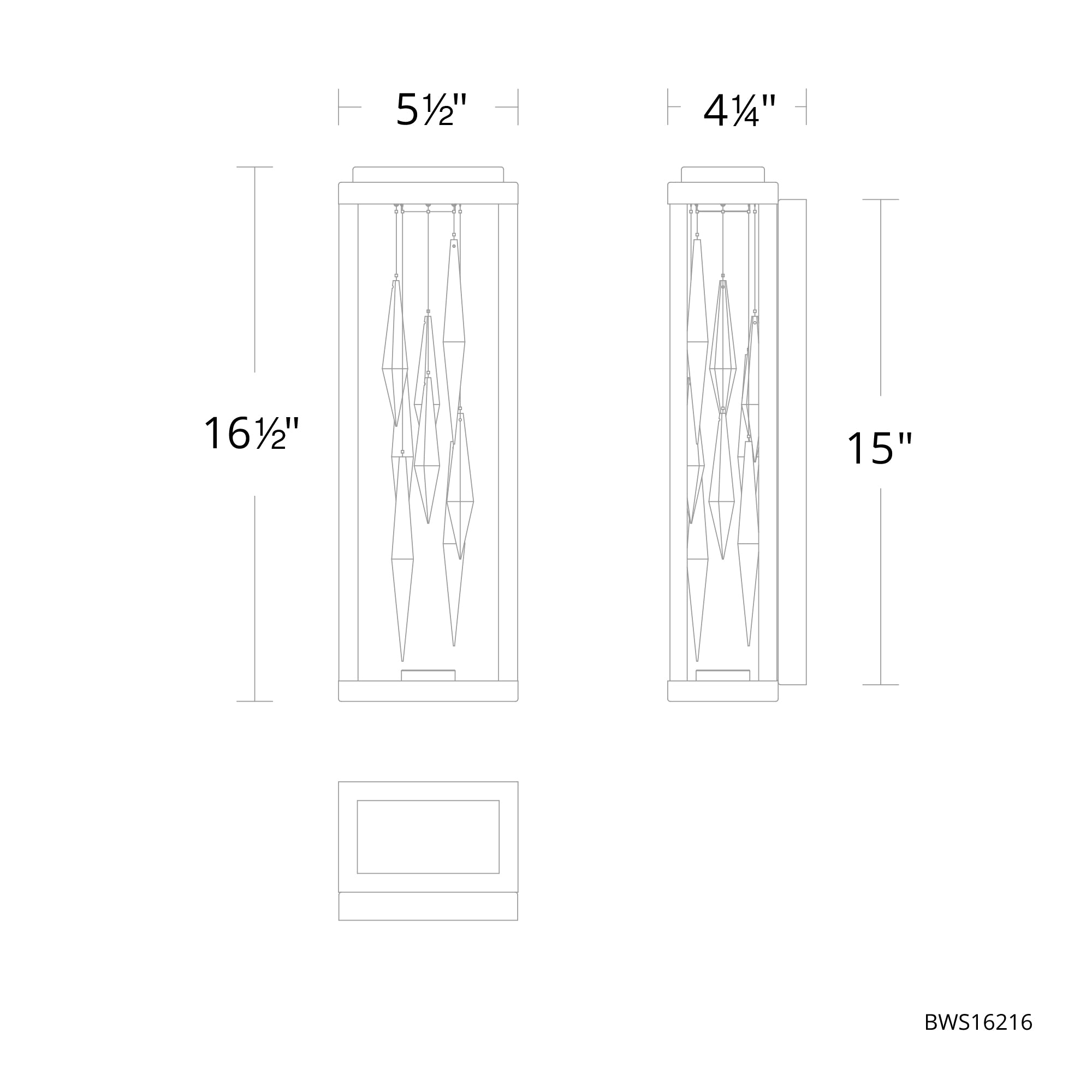 Mirage LED Wall Sconce - Diagram