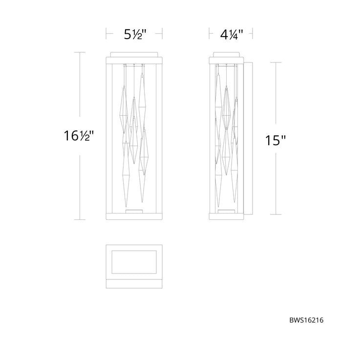 Mirage LED Wall Sconce - Diagram