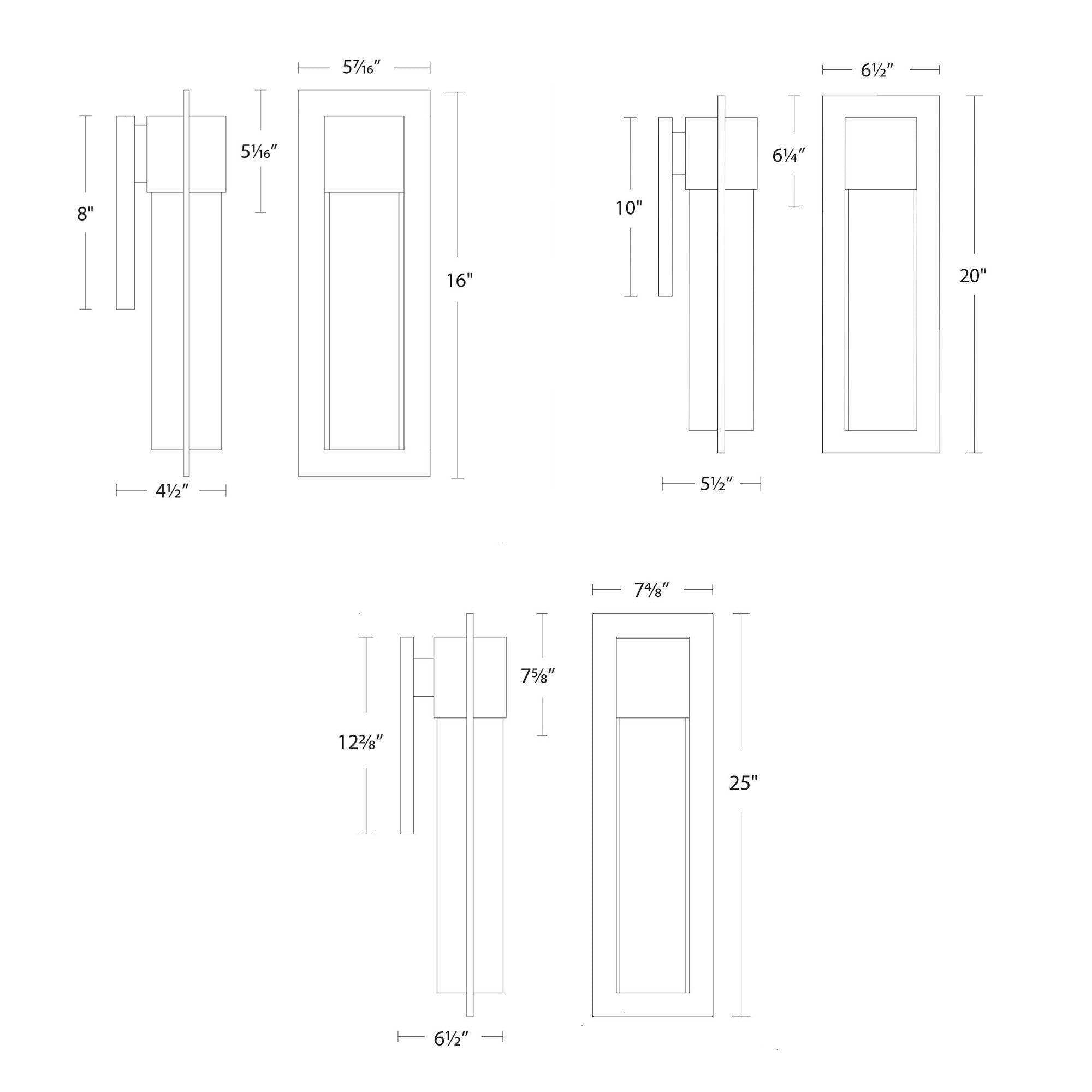 Mist LED Outdoor Wall Sconce - Diagram