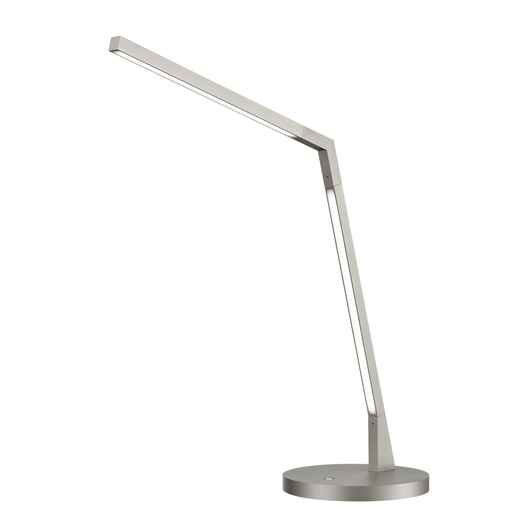 Miter LED Desk Lamp - Brushed Nickel Finish