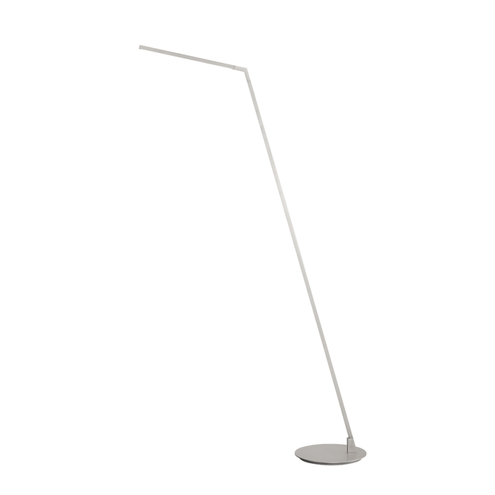 Miter LED Floor Lamp - Brushed Nickel Finish